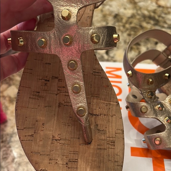 Gold Studded Gladiator Sandals - Picture 3 of 4